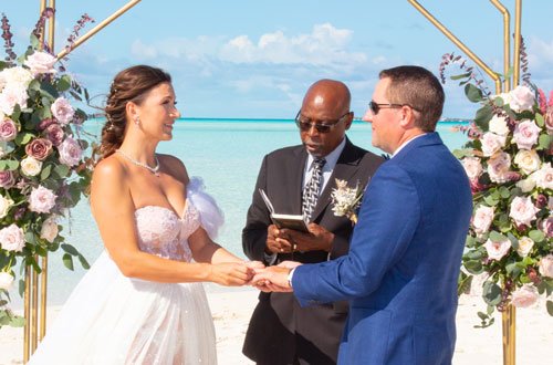 wedding ceremony marriage vow destination bouquet turquoise beach
